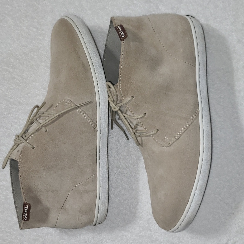 Cole Haan Beige Suede Chukka Boots